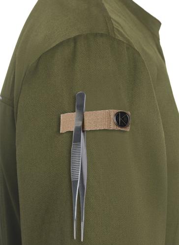 Green-Generation Kochjacke von Karlowsky - Seite Schlaufe mit Knopf